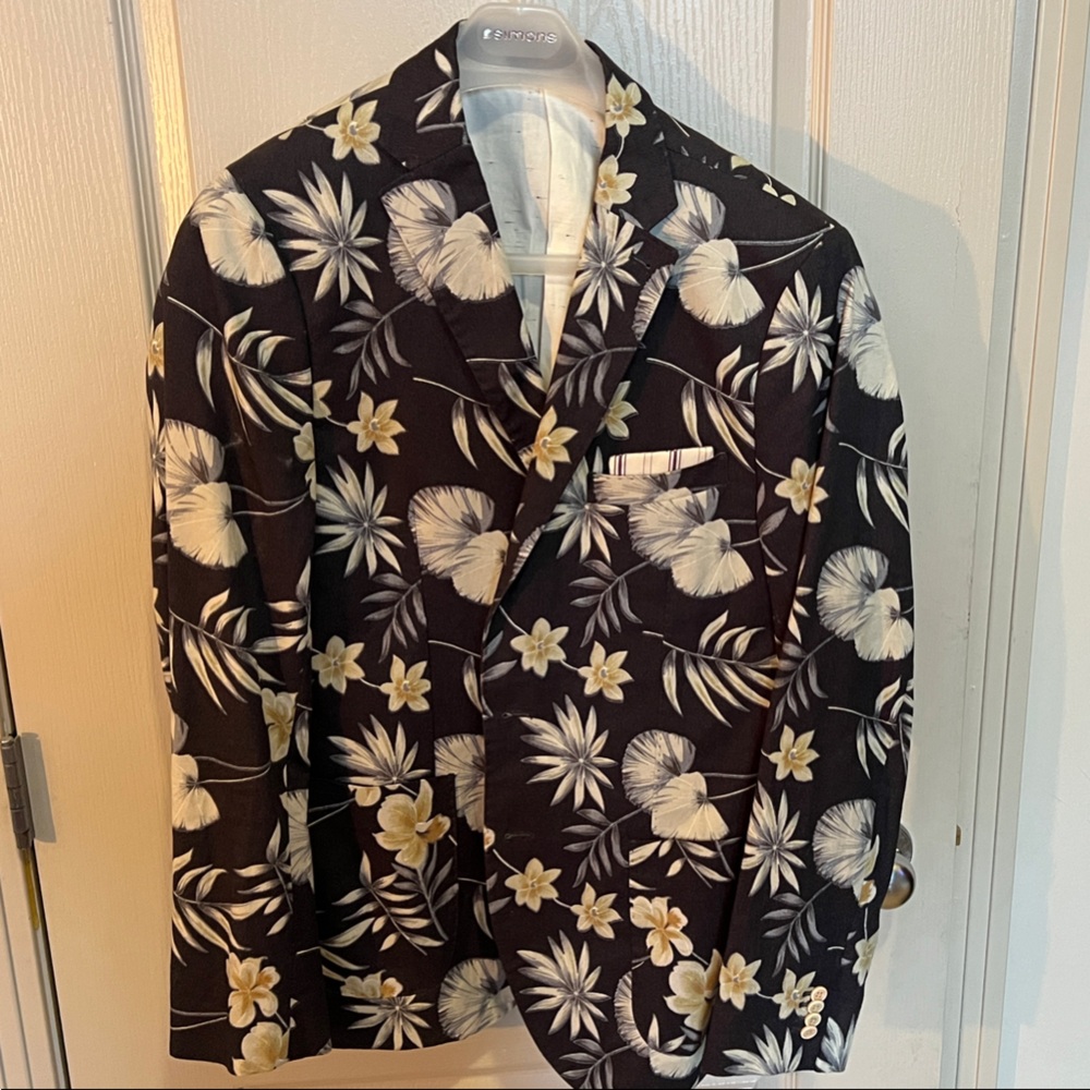 Scotch & Soda Black Floral Blazer